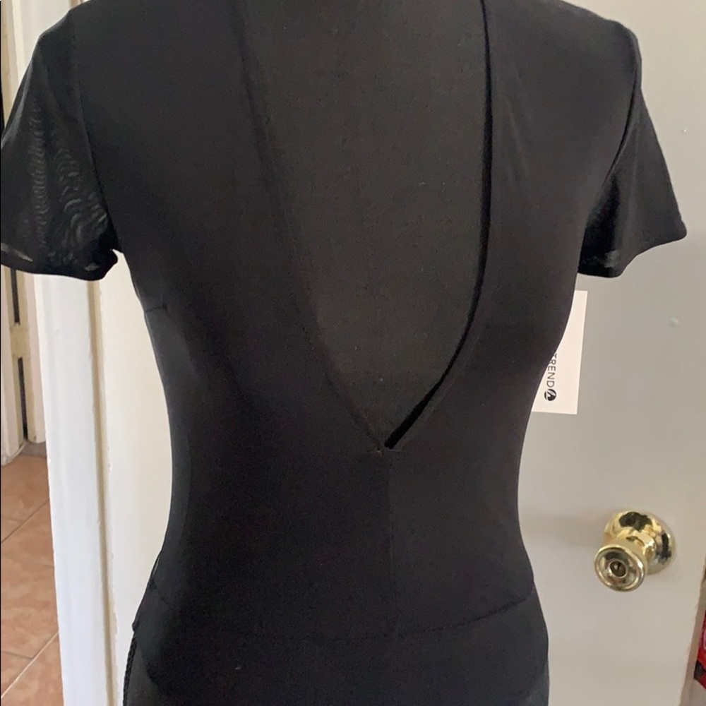 black sheer bodysuit